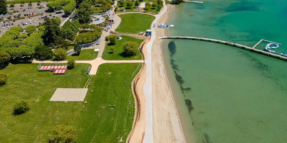 Livraison du nouvel amenagement de la plage aqualac